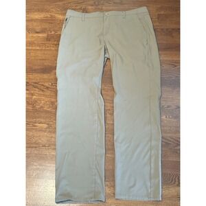 Weatherproof Vintage Reg Fit Flat Front Light Brown Chino Pants Mens Size 40X34